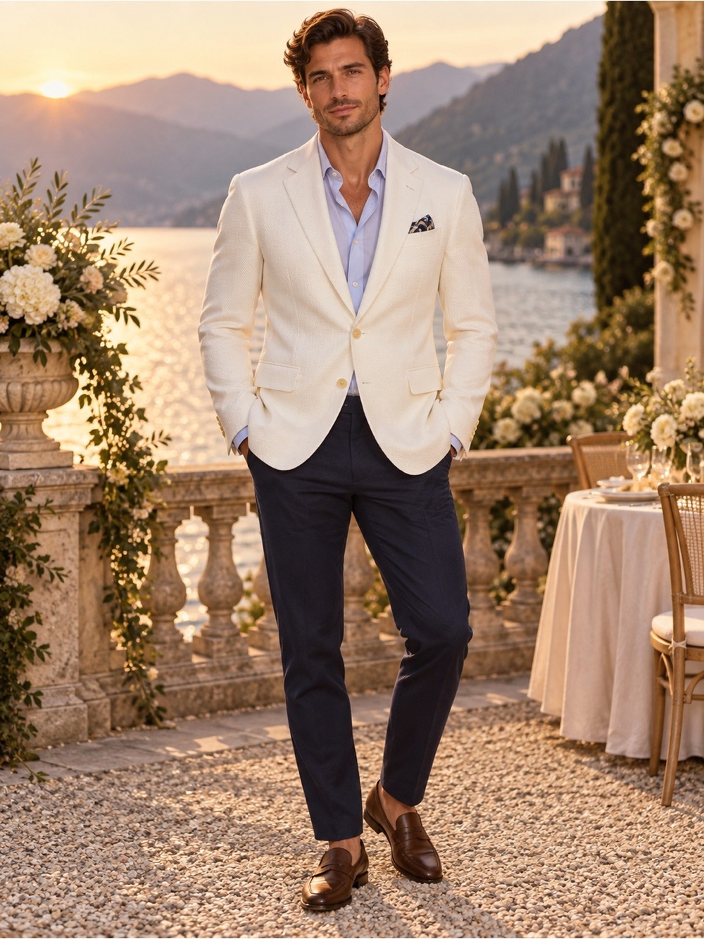NWT Tommy Hilfiger Men’s 44R Ivory White Textured Blazer Sport Coat Wedding